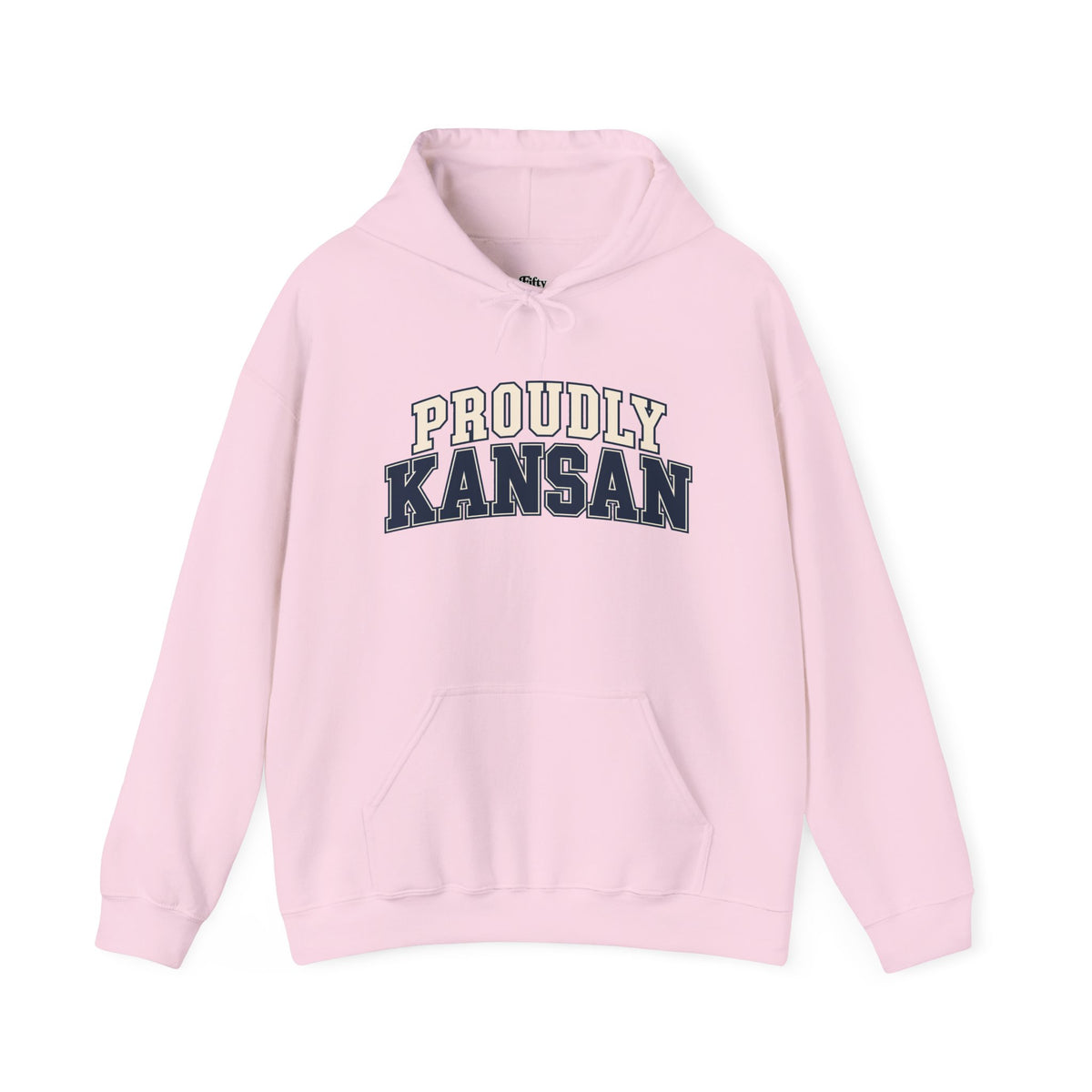 Proudly Kansan Kansas Unisex Hoodie State Name Graphic