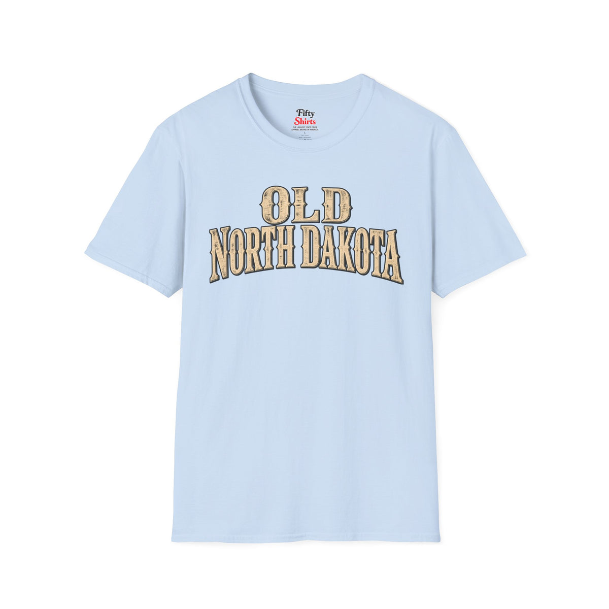 Old North Dakota Unisex Softstyle T Shirt State Name Graphic Tee