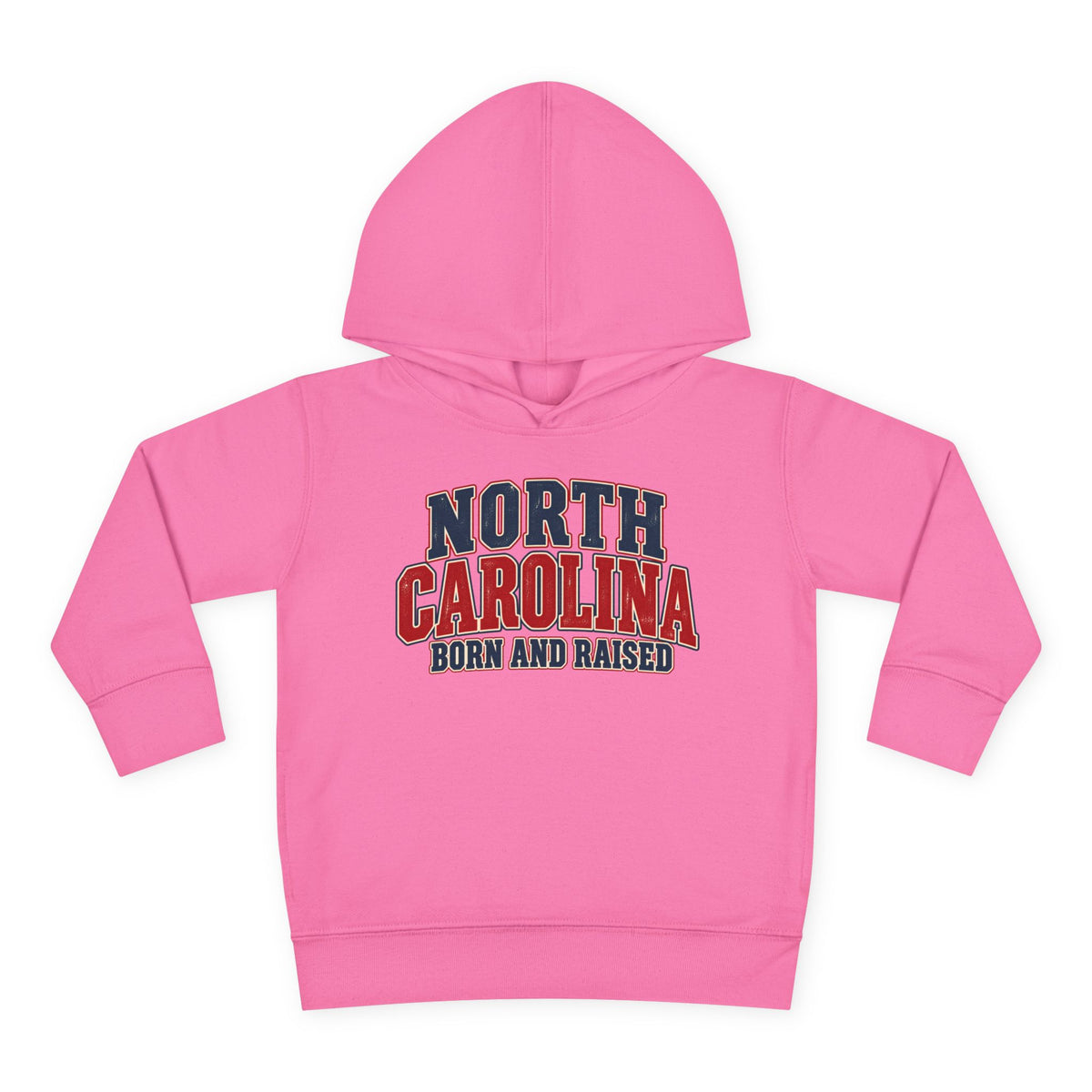 North Carolina Born and Raised Vintage Americana Unisex Toddler Pullover Fleece Hoodie
