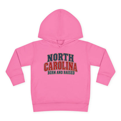 North Carolina Born and Raised Vintage Americana Unisex Toddler Pullover Fleece Hoodie