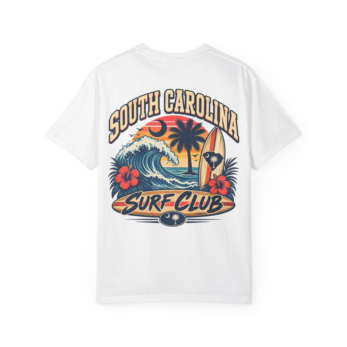 South Carolina Surf Club Unisex Comfort Color 1717 Streetwear Graphic Tee