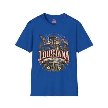 Louisiana State Pride Unisex Softstyle T Shirt State Pride Graphic Tee Collections FS03