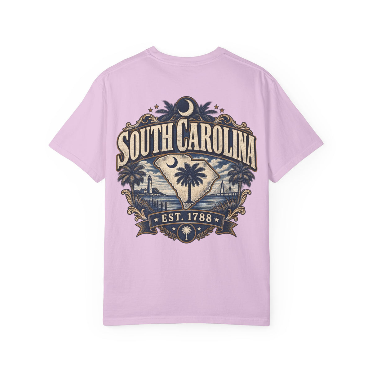 South Carolina Established 1788 Unisex Comfort Color 1717 Streetwear Graphic Tee
