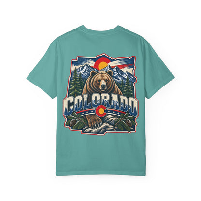 Colorado Bear Emblem  Unisex Comfort Color 1717 Streetwear Graphic Tee