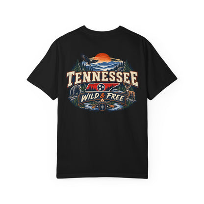 Tennessee Wild & Free Unisex Comfort Color 1717 Streetwear Graphic Tee