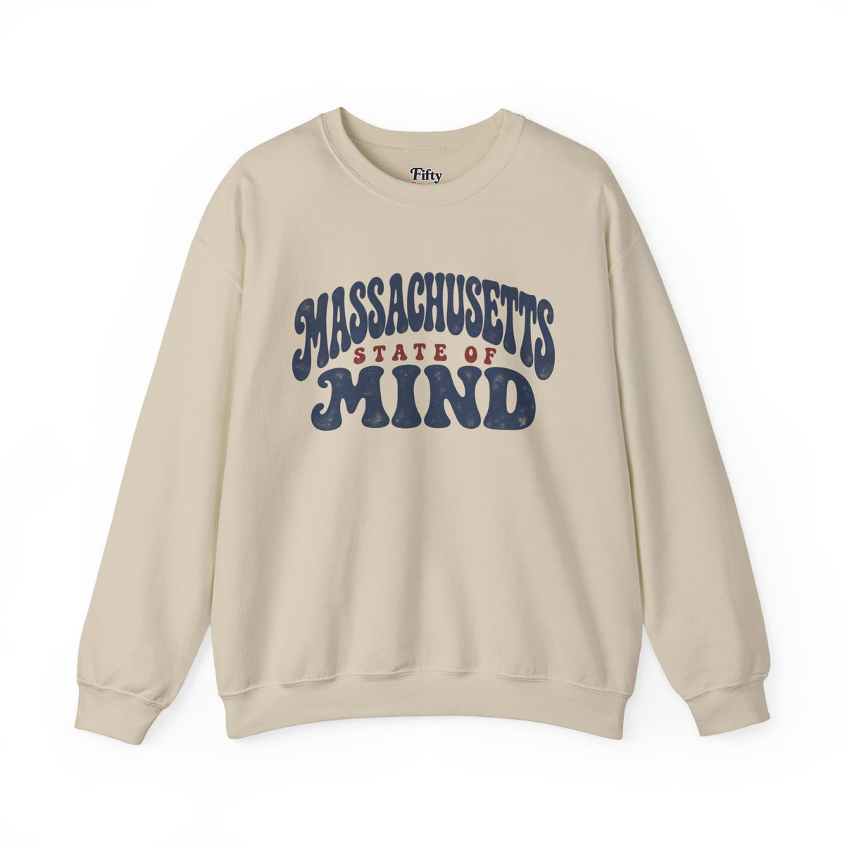 Massachusetts State of Mind Unisex Crewneck Sweatshirt State Name Graphic