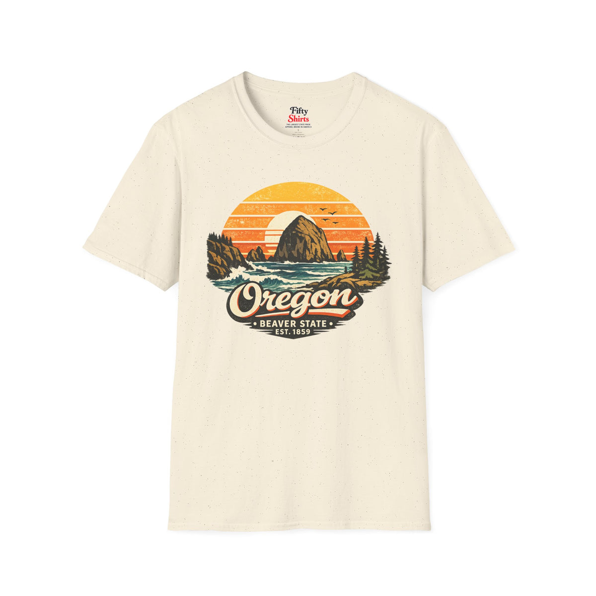 Oregon Pacific Sunset Unisex Softstyle T Shirt State Pride Graphic Tee Collections FS03
