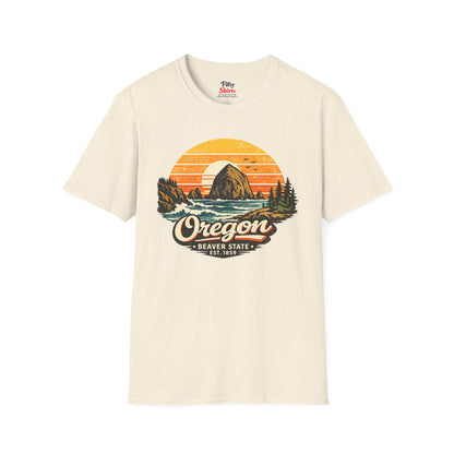 Oregon Pacific Sunset Unisex Softstyle T Shirt State Pride Graphic Tee Collections FS03