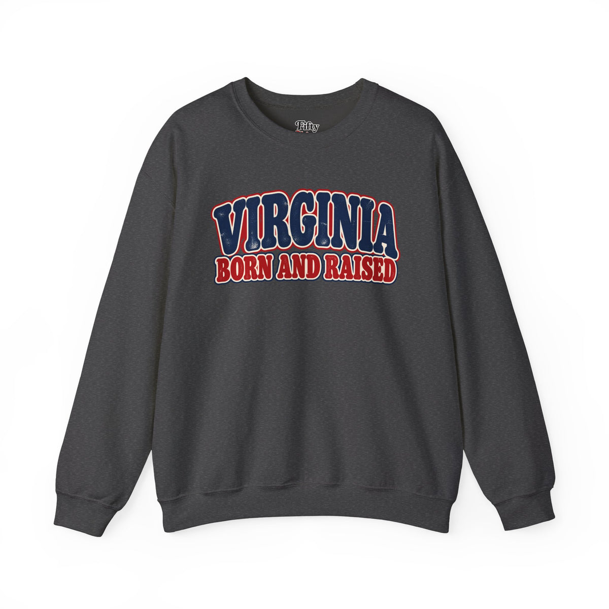 Virginia Born and Raised Retro 1970s Unisex Sweatshirt Graphic