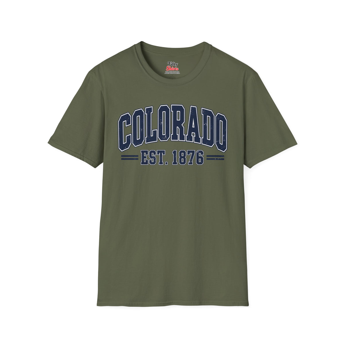 Colorado EST. 1876 Unisex Softstyle T Shirt State Name Graphic Tee