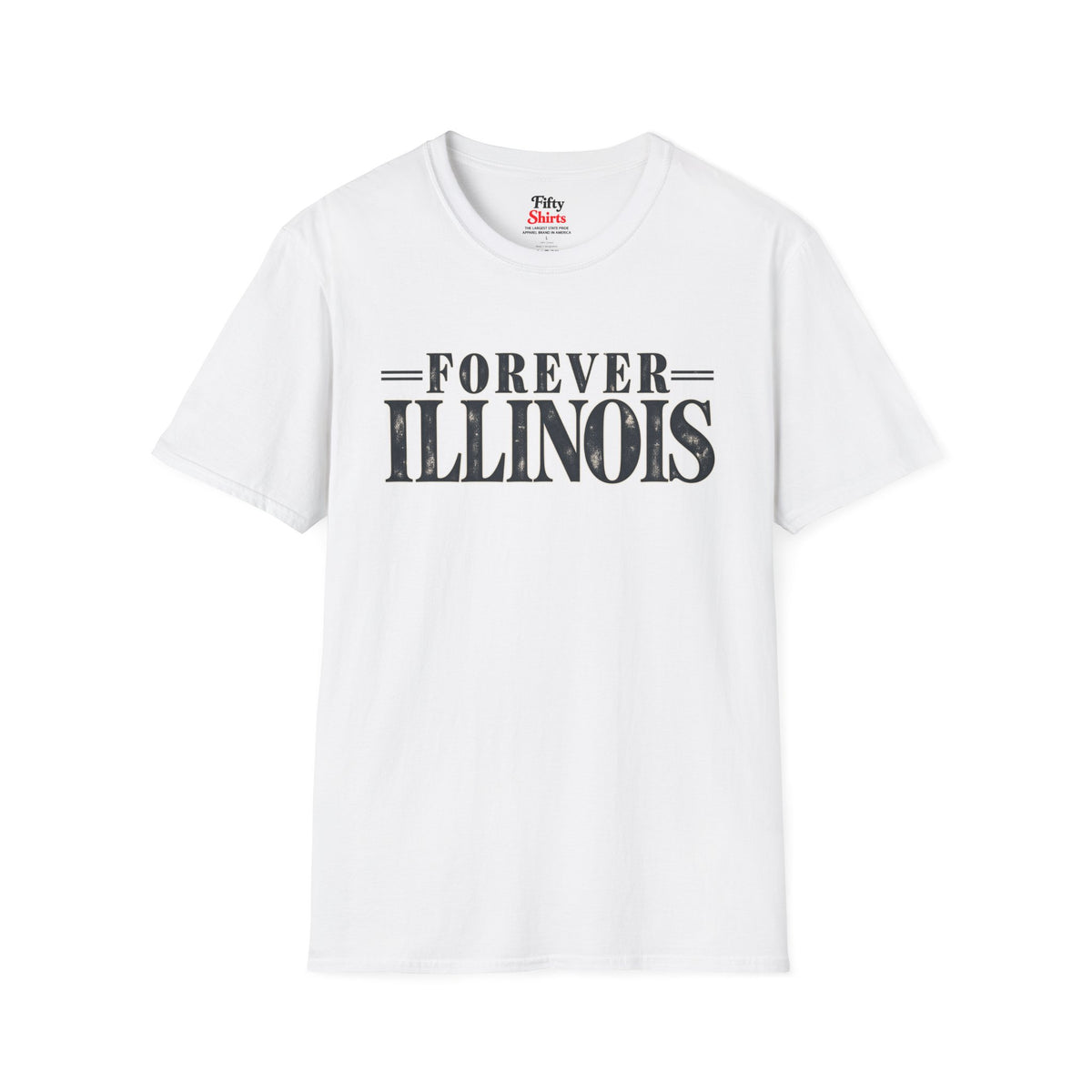 Forever Illinois Unisex Softstyle T Shirt State Name Graphic Tee