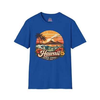 Hawaii Tropical Sunset Unisex Softstyle T Shirt State Pride Graphic Tee Collections FS03