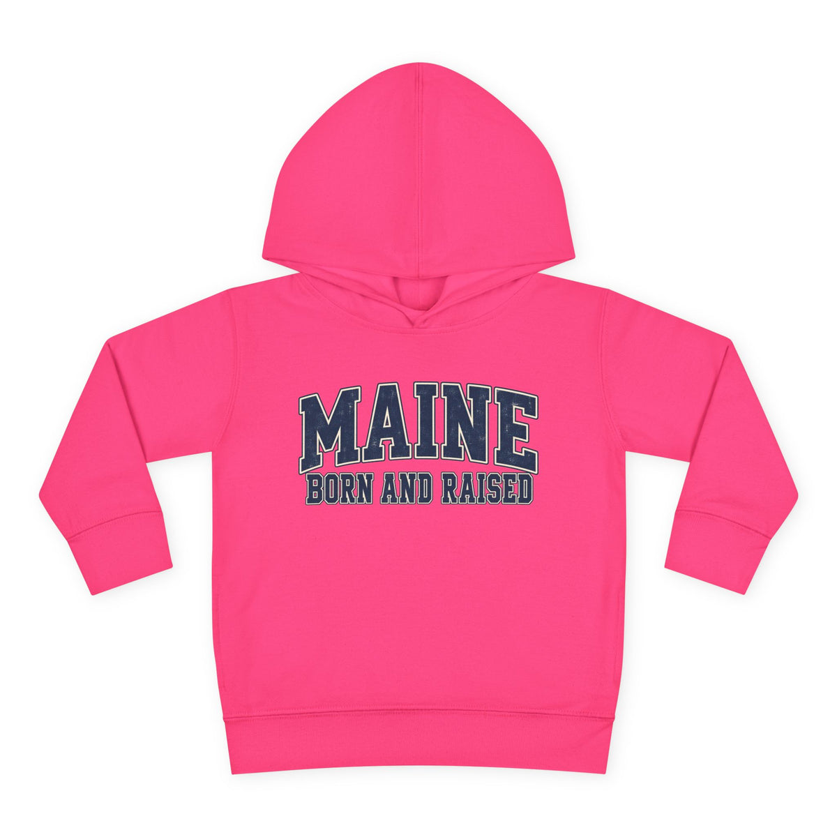 Maine Born and Raised Classic Collegiate Unisex Toddler Pullover Fleece Hoodie