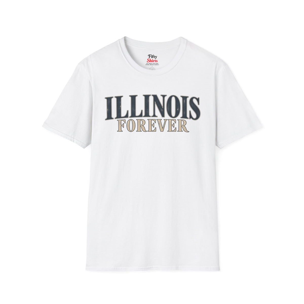 Illinois Forever Unisex Softstyle T Shirt State Name Graphic Tee
