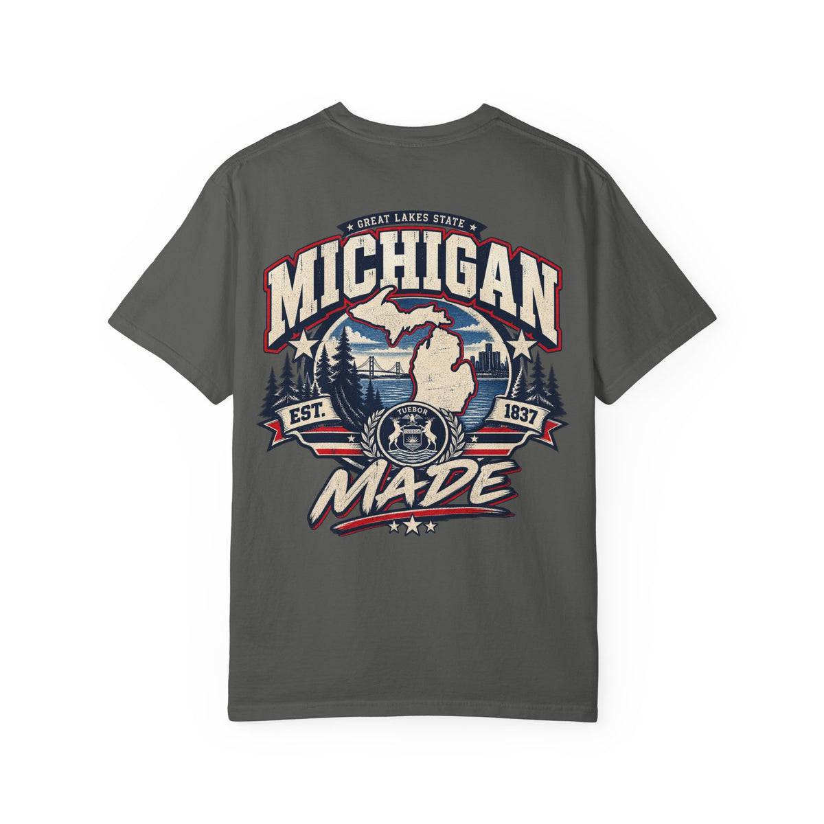 Michigan Made Unisex Comfort Color 1717 Streetwear Graphic Tee
