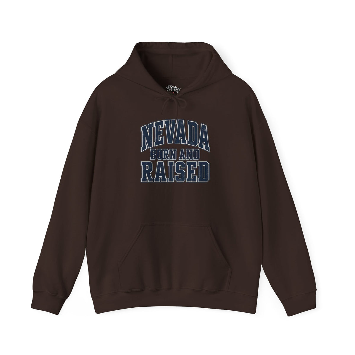 Nevada Born and Raised Unisex Hoodie State Name Graphic