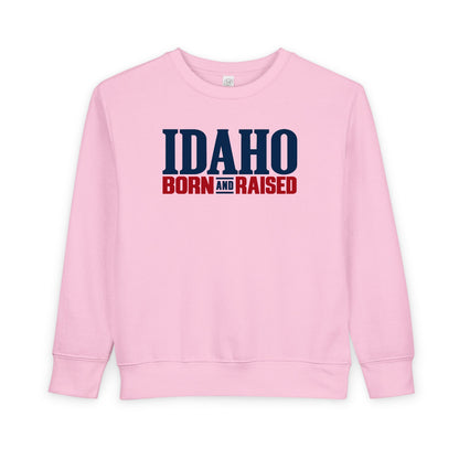 Idaho Born and Raised Premium Heritage Unisex Toddler Sweatshirt