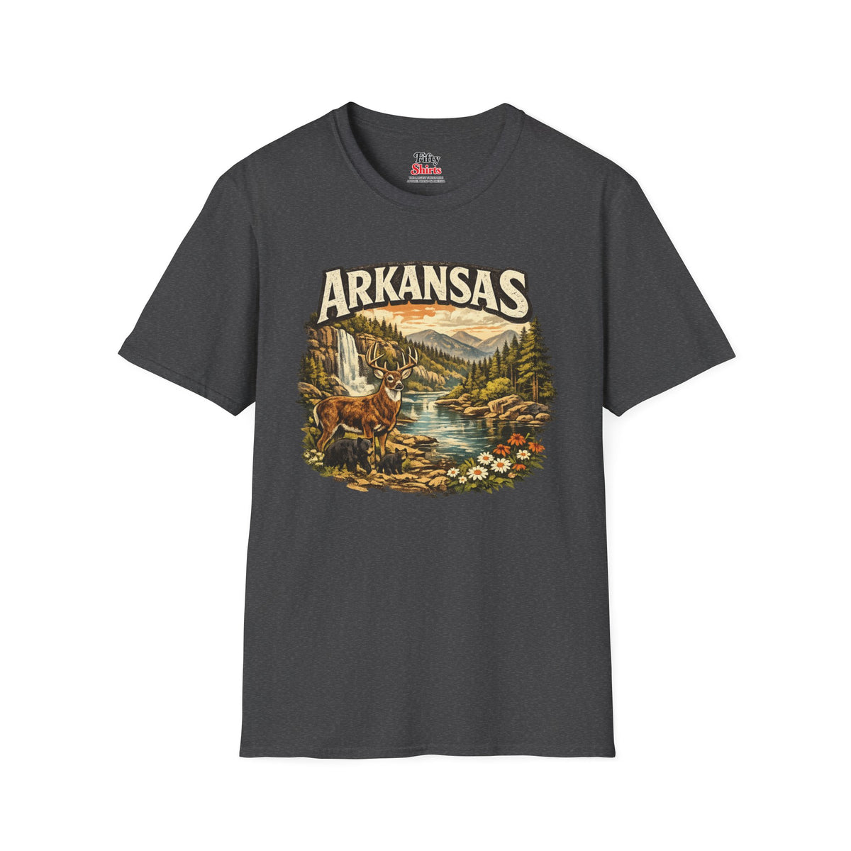 Arkansas Wildlife Unisex Softstyle T Shirt State Pride Graphic Tee Collections FS03
