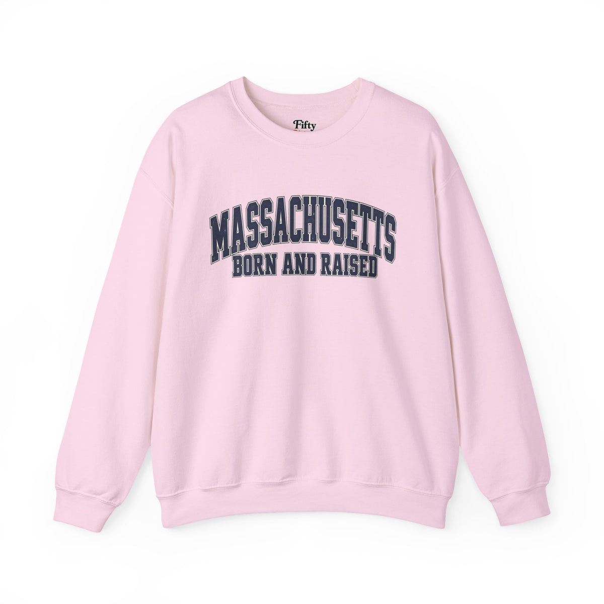 Massachusetts Born and Raised Vintage Collegiate Unisex Sweatshirt Graphic