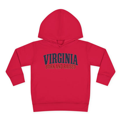Virginia Born and Raised Premium Heritage Unisex Toddler Pullover Fleece Hoodie