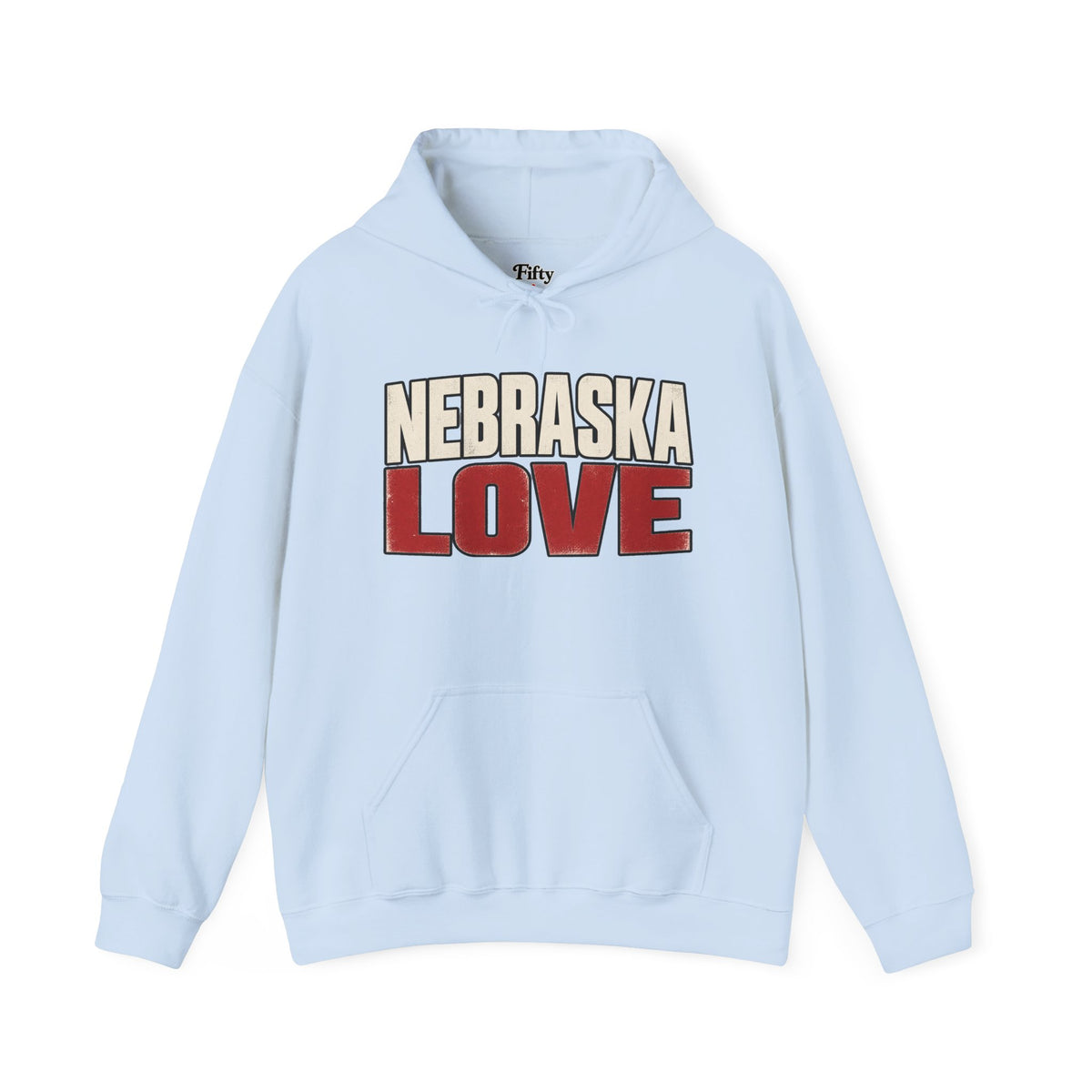 Nebraska Love Unisex Hoodie State Name Graphic