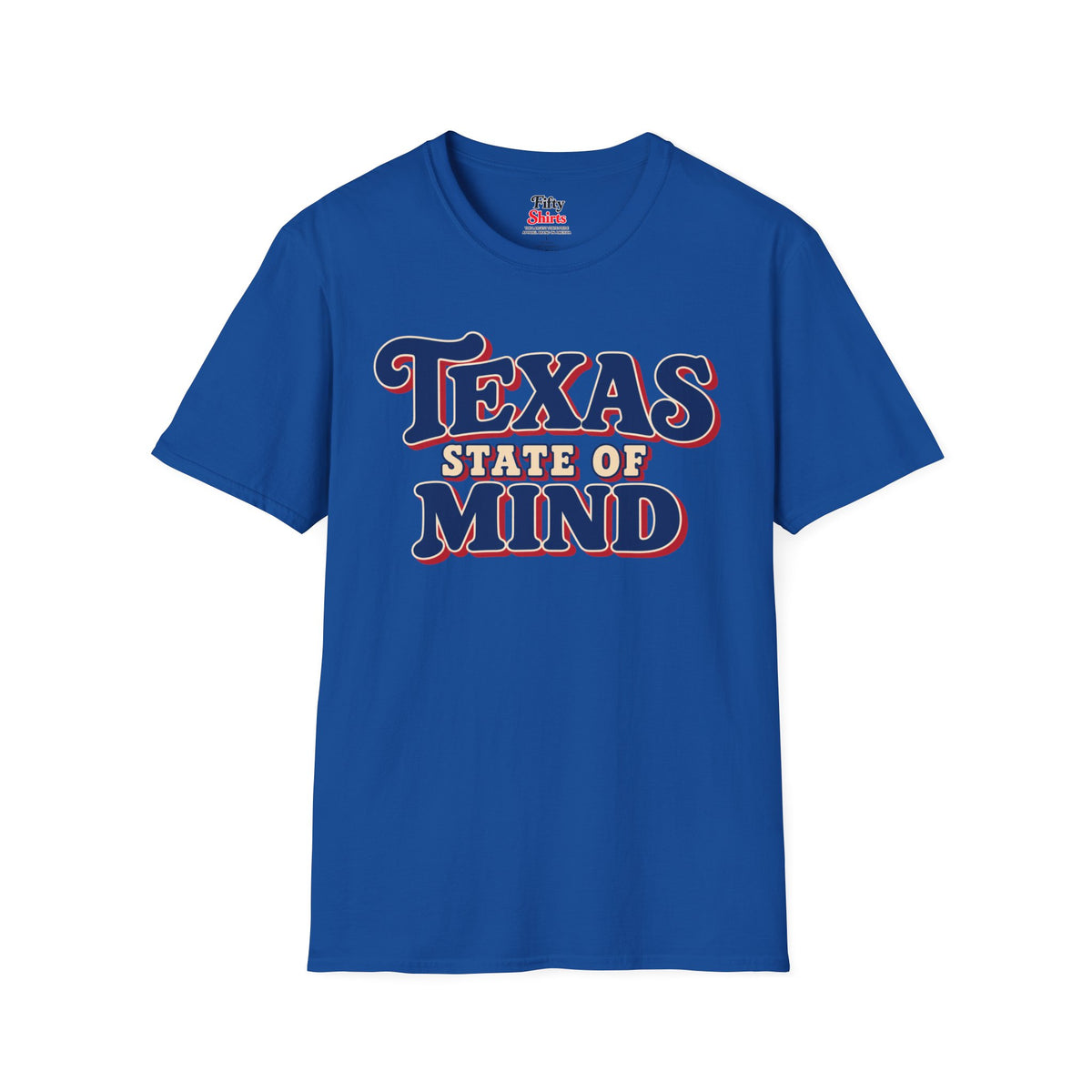 Texas State Of Mind Unisex Softstyle T Shirt State Name Graphic Tee
