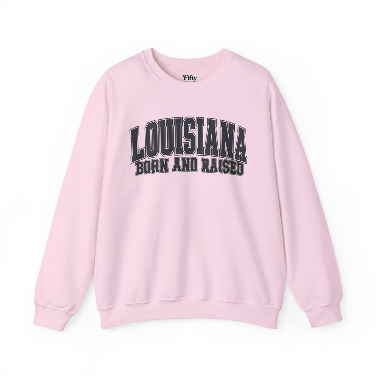 Louisiana Born and Raised Bold Athletic Unisex Sweatshirt Graphic