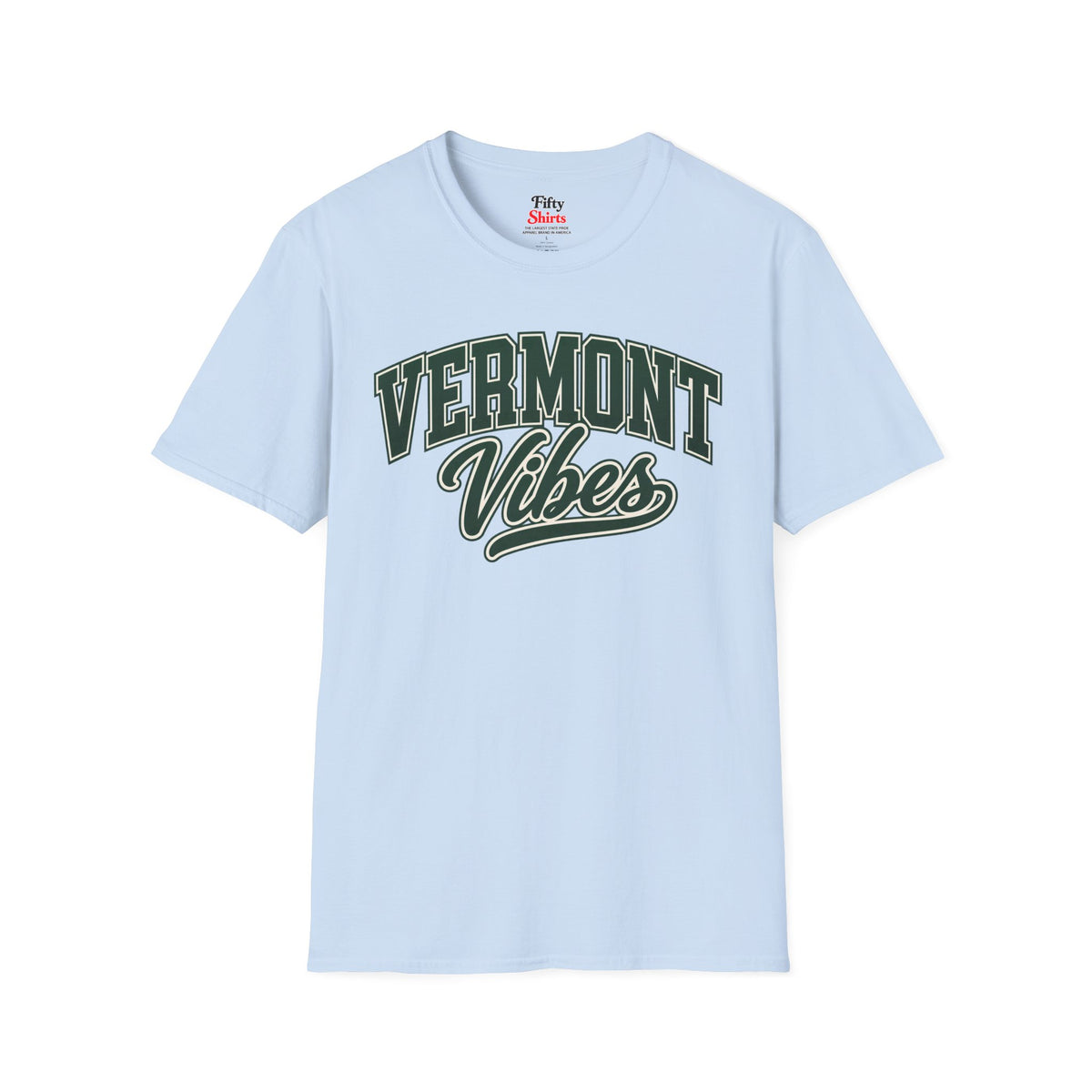 Vermont Vibes Unisex Softstyle T Shirt State Name Graphic Tee
