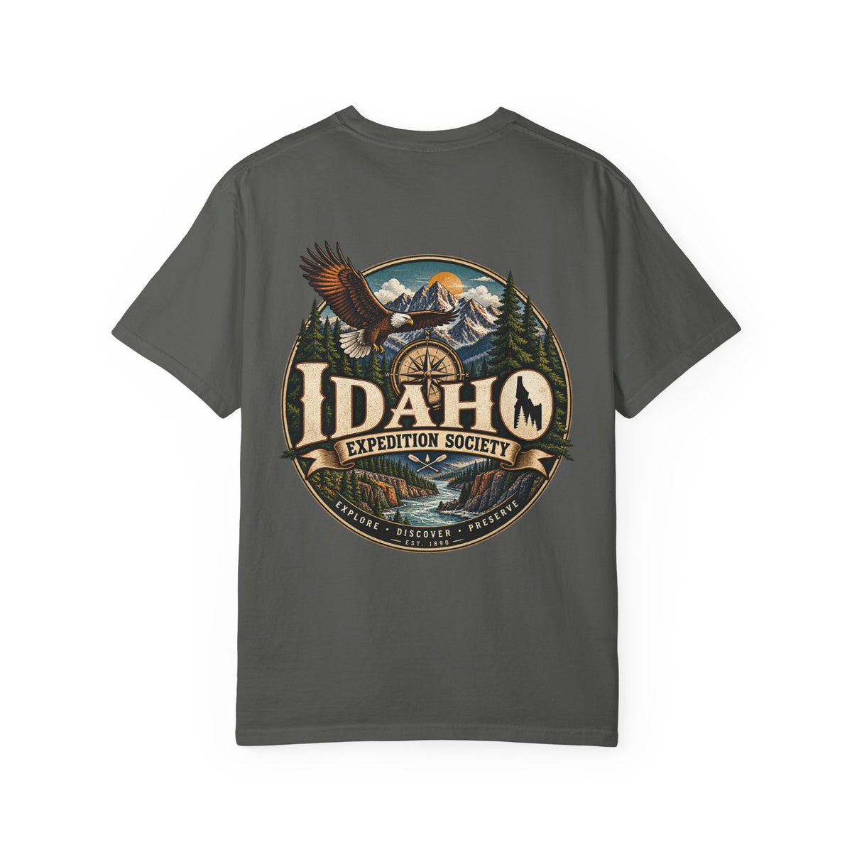 Idaho Expedition Society Unisex Comfort Color 1717 Streetwear Graphic Tee