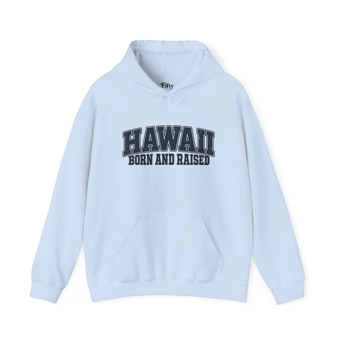 Hawaii Born and Raised Vintage Athletic Unisex Hoodie Graphic