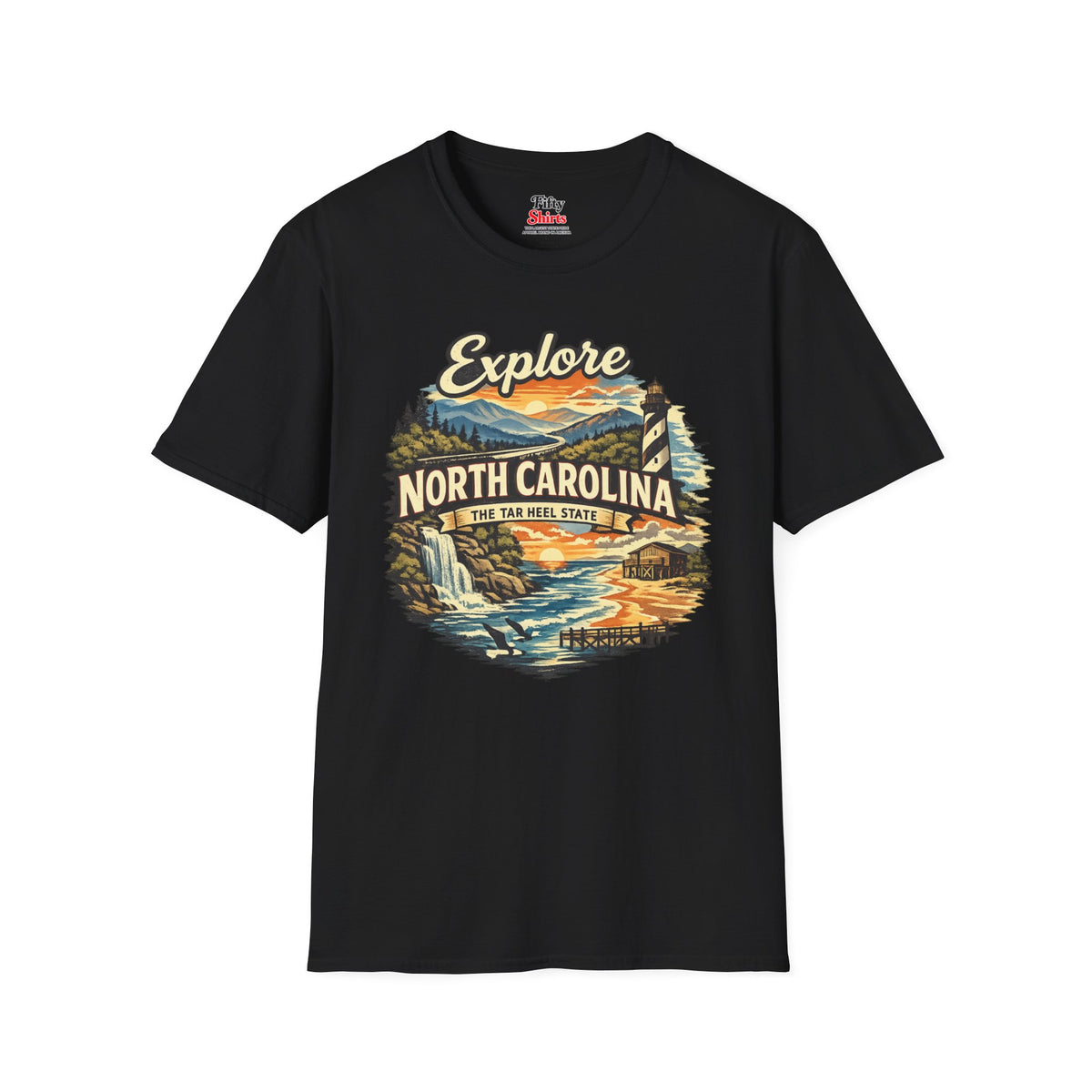 Explore North Carolina Unisex Softstyle T Shirt State Pride Graphic Tee Collections FS03