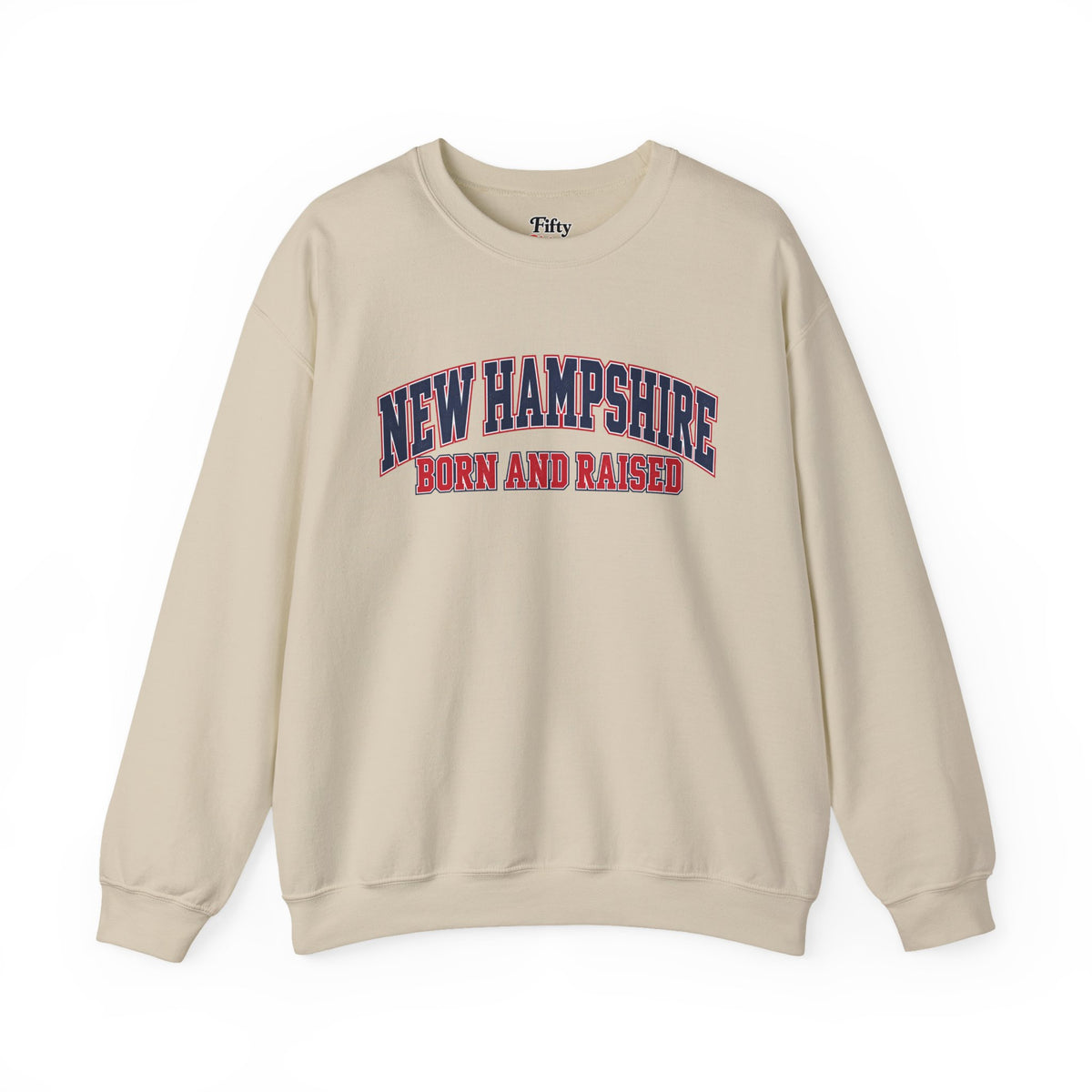 New Hampshire Born and Raised Premium Collegiate Unisex Sweatshirt Graphic