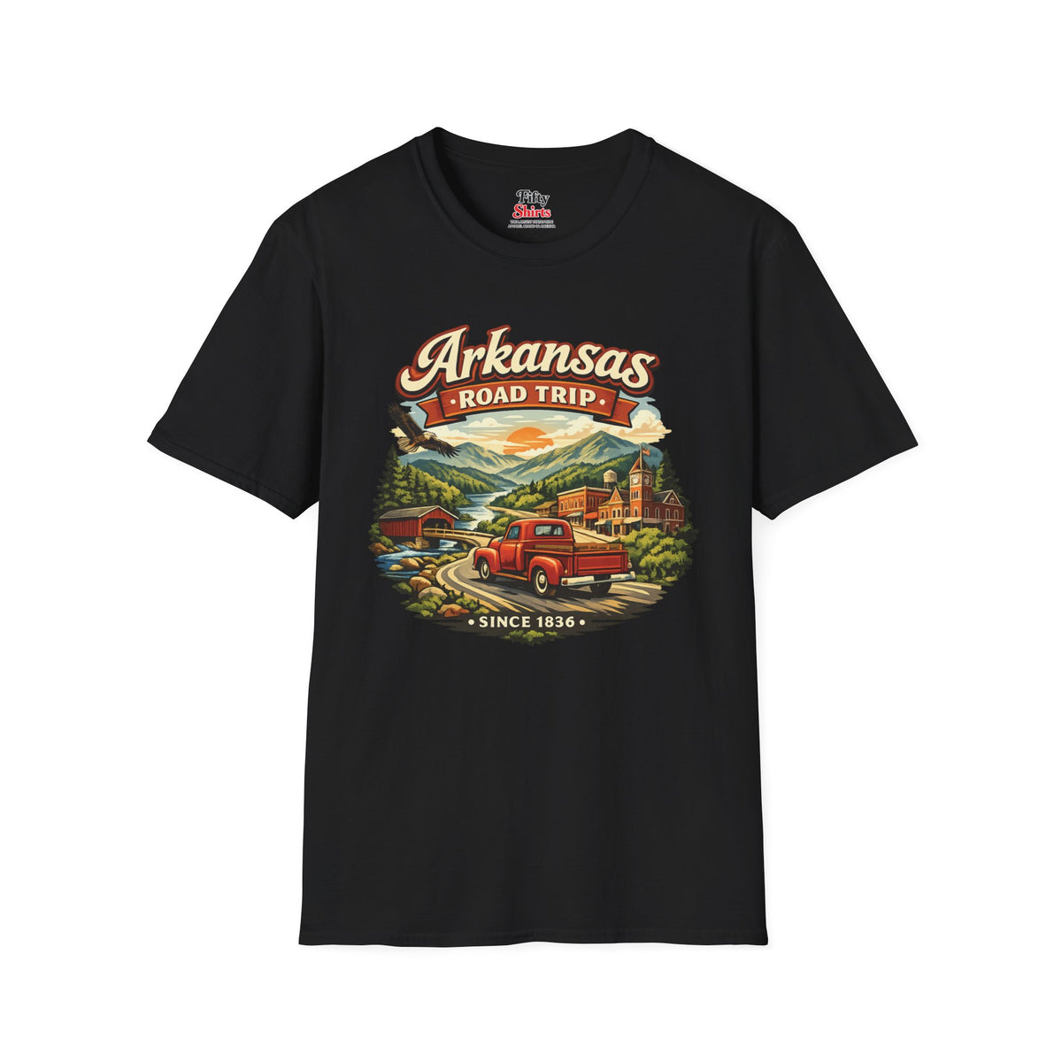 Arkansas Roadtrip Unisex Softstyle T Shirt State Pride Graphic Tee Collections FS03