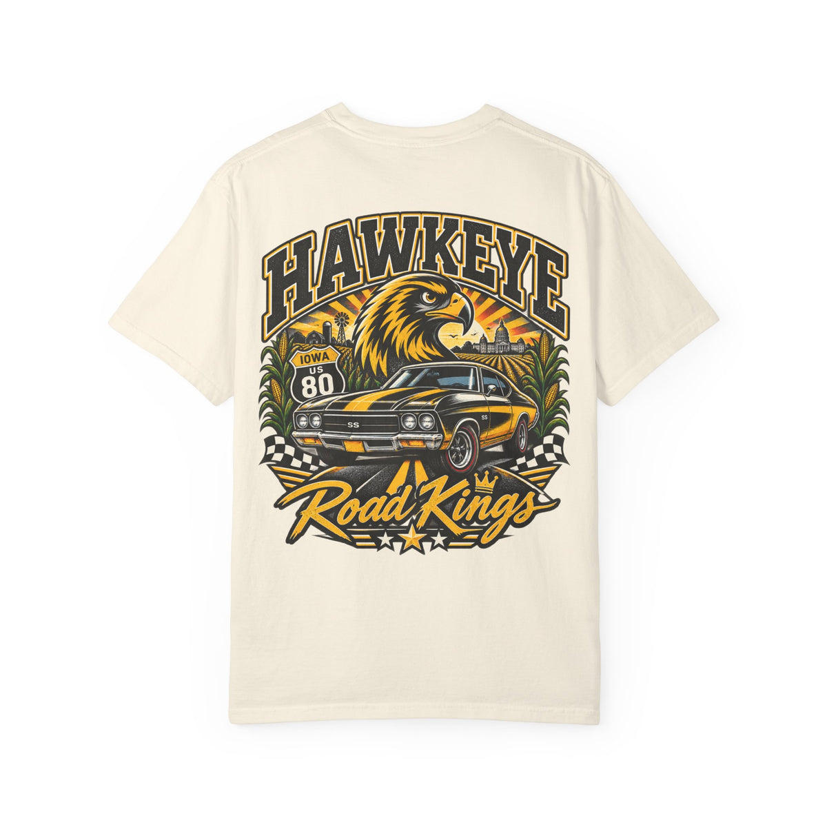 Iowa Hawkeye Road Kings Unisex Comfort Color 1717 Streetwear Graphic Tee