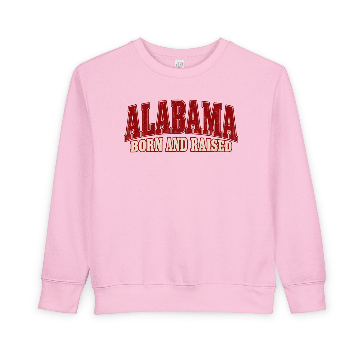 Alabama Born and Raised Classic Southern Heritage Unisex Toddler Sweatshirt