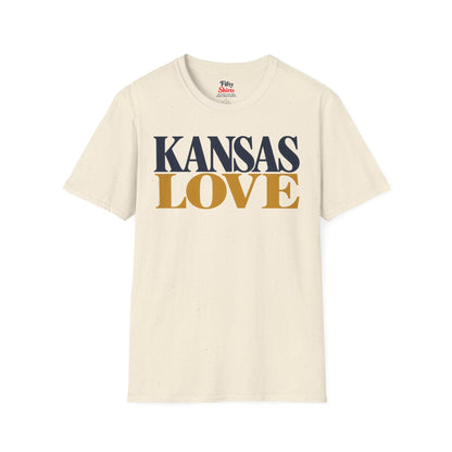 Kansas Love Unisex Softstyle T Shirt State Name Graphic Tee
