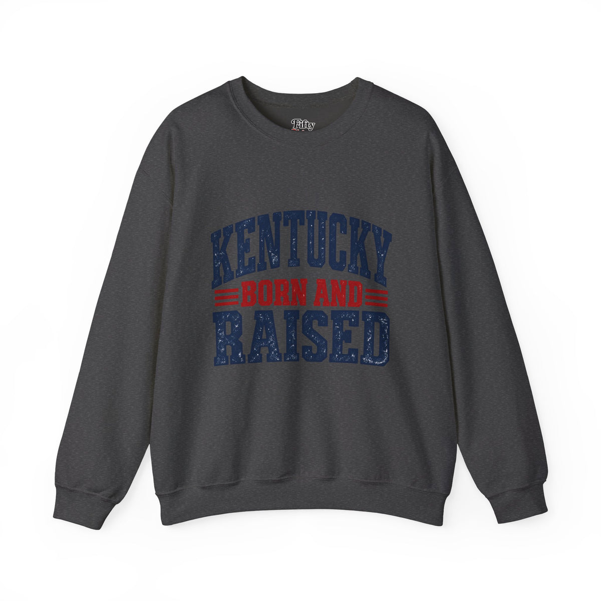 Kentucky Born and Raised Vintage Americana Unisex Sweatshirt Graphic