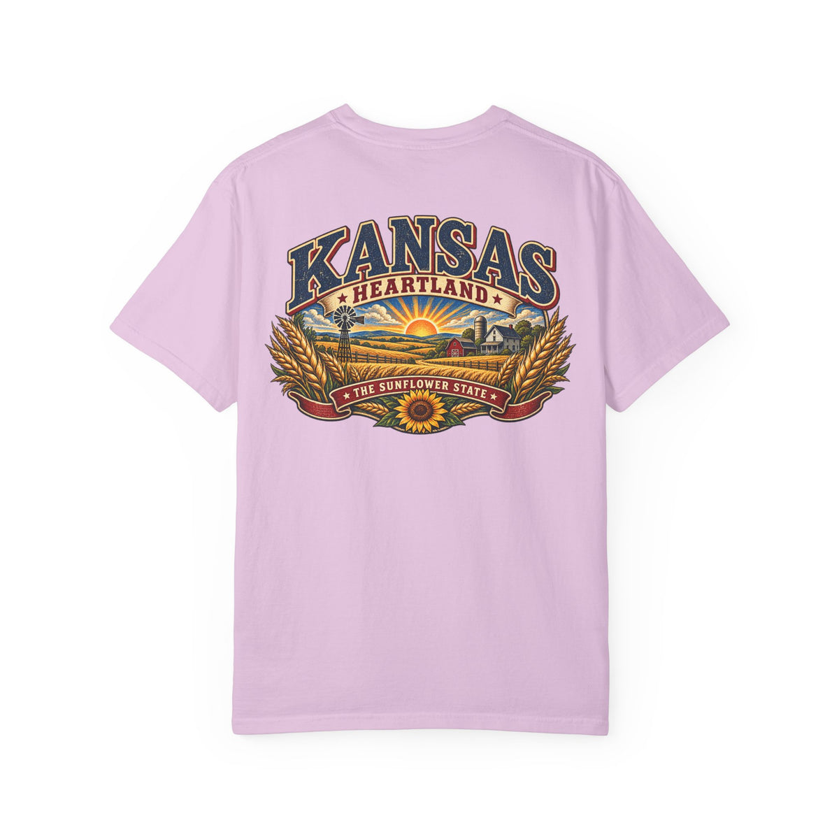 Kansas Heartland Unisex Comfort Color 1717 Streetwear Graphic Tee