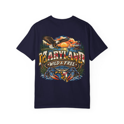 Maryland Wild & Free Unisex Comfort Color 1717 Streetwear Graphic Tee