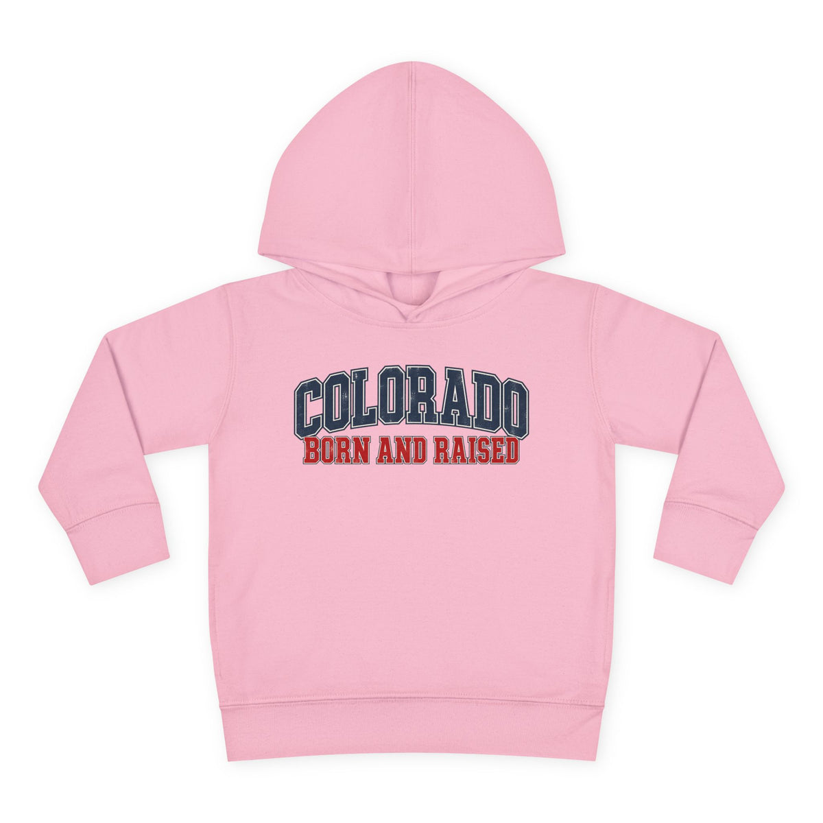 Colorado Born and Raised Collegiate Classic Unisex Toddler Pullover Fleece Hoodie