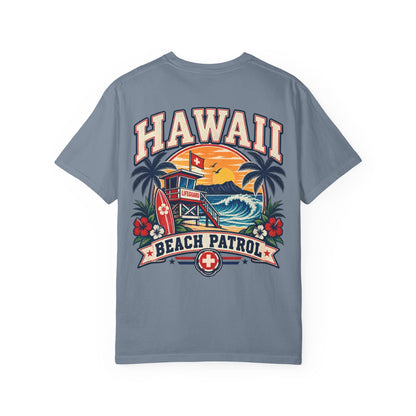 Hawaii Beach Patrol Unisex Comfort Color 1717 Streetwear Graphic Tee