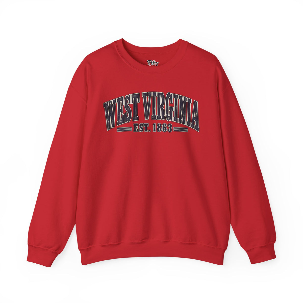 West Virginia Est 1863 Unisex Crewneck Sweatshirt State Name Graphic