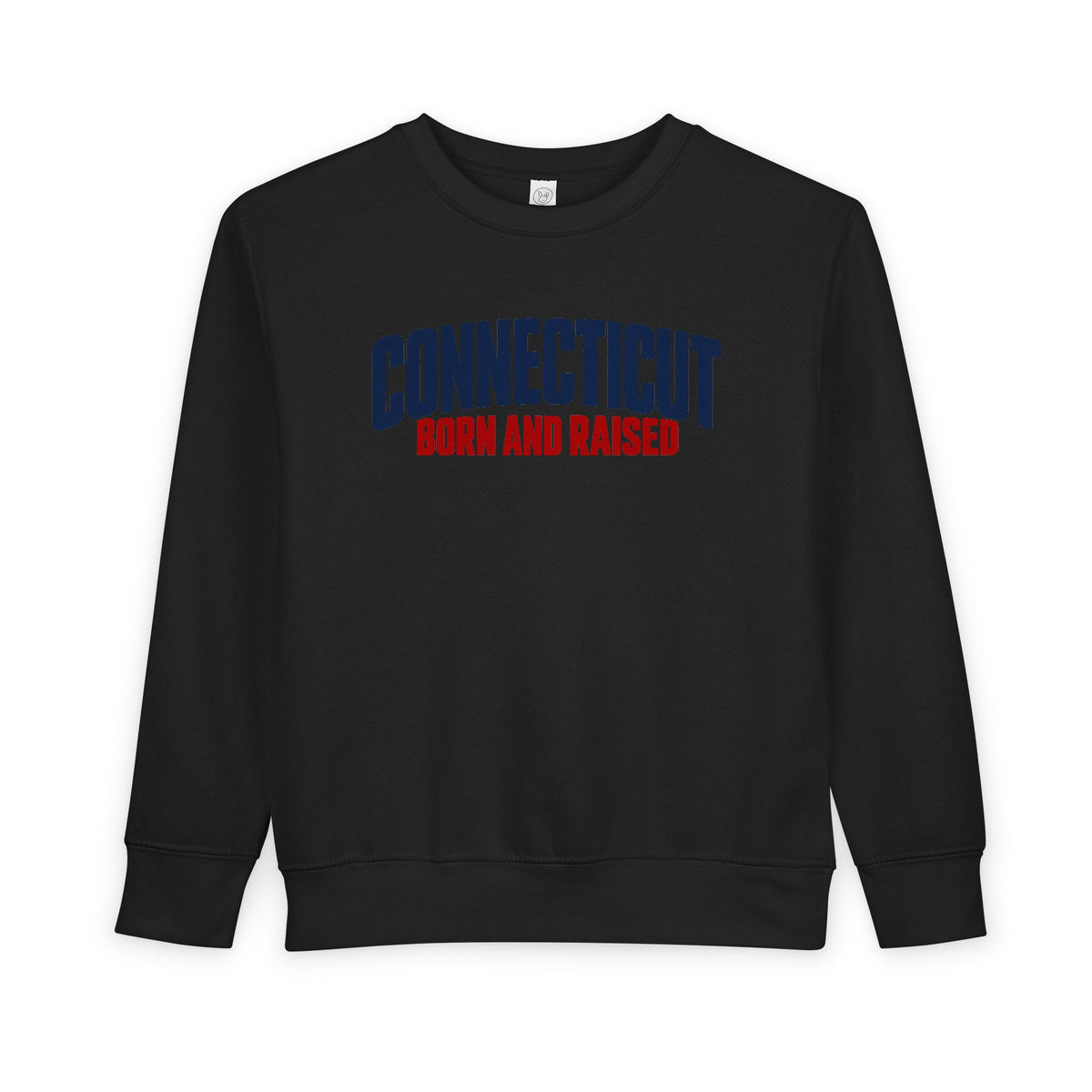 Connecticut Born and Raised Modern Northeast Streetwear Unisex Toddler Sweatshirt