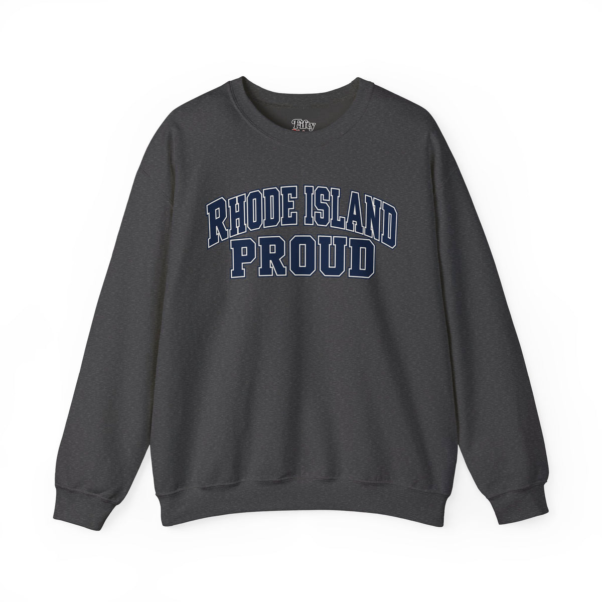 Rhode Island Proud Unisex Crewneck Sweatshirt State Name Graphic