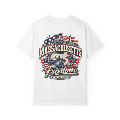 Massachusetts Freedom Unisex Comfort Color 1717 Streetwear Graphic Tee