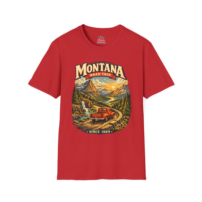 Montana Road Trip Unisex Softstyle T Shirt State Pride Graphic Tee Collections FS03