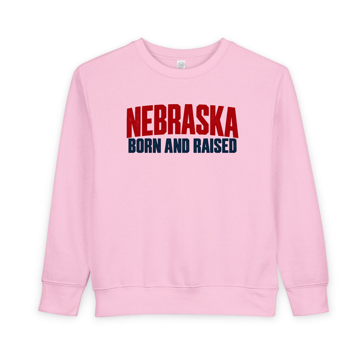 Nebraska Born and Raised Minimal Heritage Unisex Toddler Sweatshirt Graphic