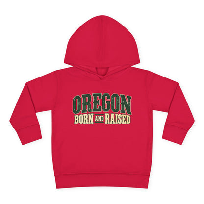 Oregon Born and Raised Pacific Northwest Americana Unisex Toddler Pullover Fleece Hoodie