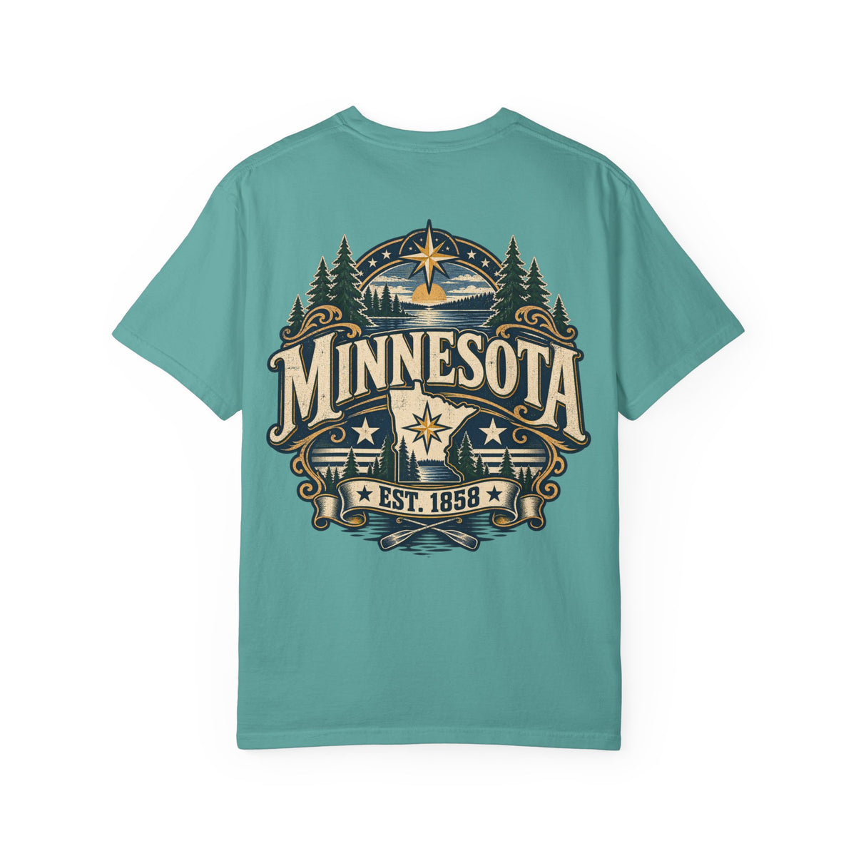 Minnesota Established 1858 Unisex Comfort Color 1717 Streetwear Graphic Tee