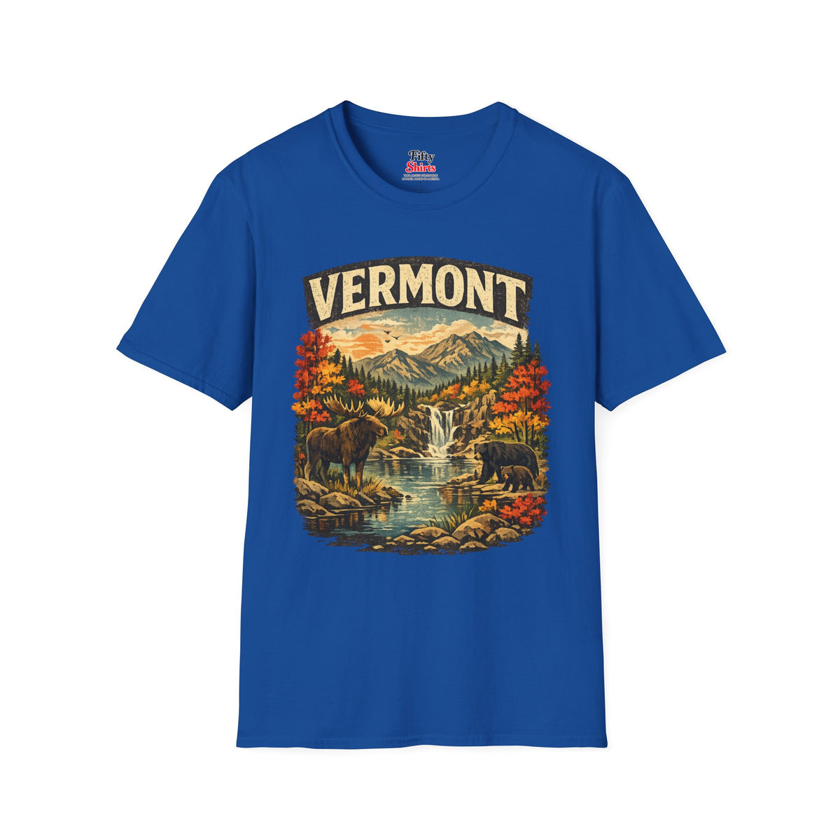 Vermont Wildlife Unisex Softstyle T Shirt State Pride Graphic Tee Collections FS03